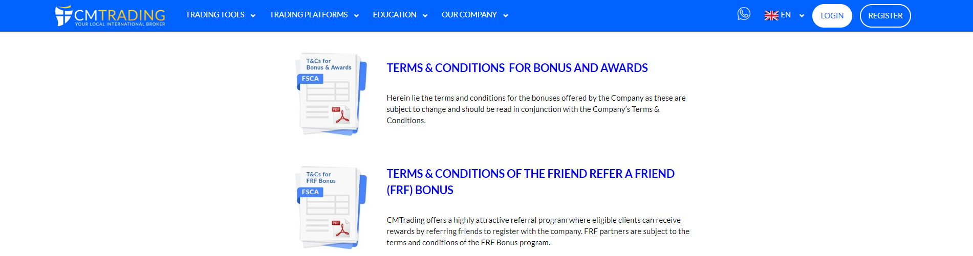 CM Trading Bonus Programs CM Trading Bonus Programs